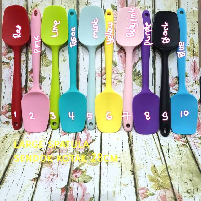 Jual Spatula Sendok Silicon SEKOP 28 Cm Tahan Panas Food Grade Silokon