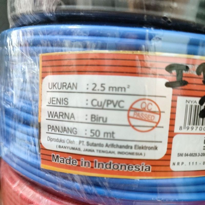 Jual Kabel Kawat Nya Mm Harga Meter Kitani Tembaga Murni Sni