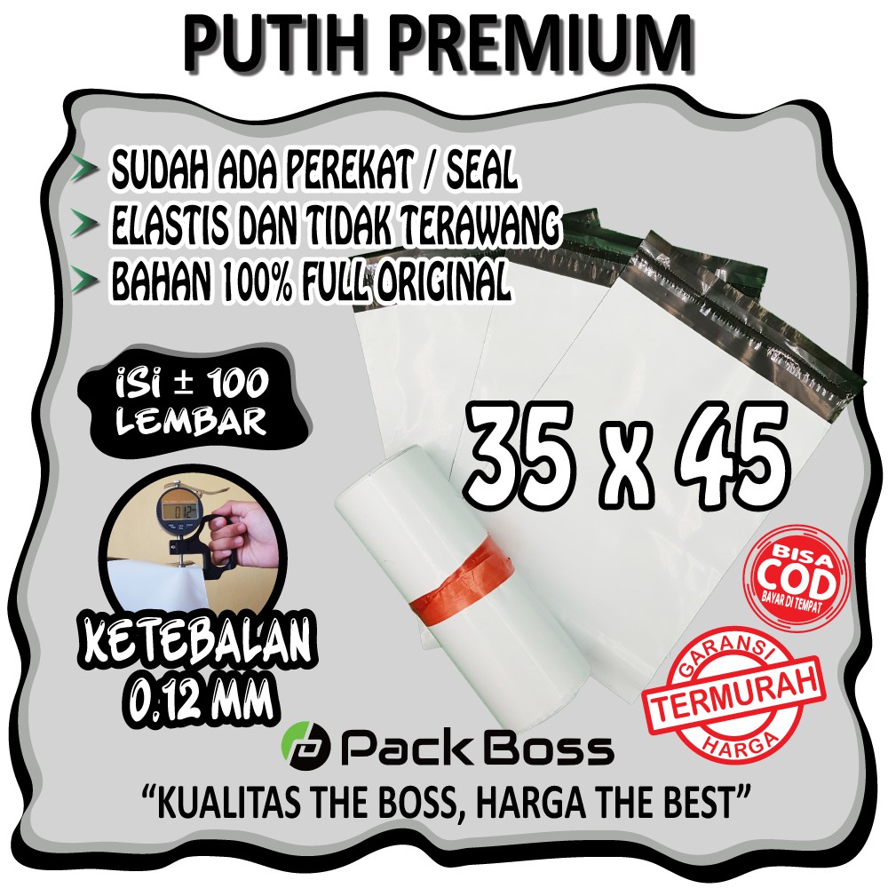 Jual Polymailer Putih Premium X Isi Tekstur Halus Putih