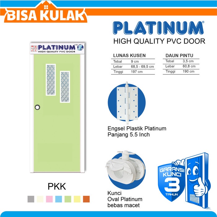 Jual PINTU KAMAR MANDI KACA UPVC KUAT BONUS ENGSEL BERGARANSI Shopee