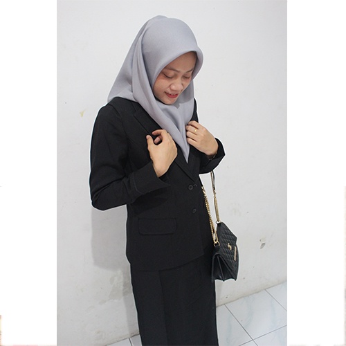 Jual Setelan Blazer Kancing Dua Rok Dan Celana Blazer Azkia Seragam