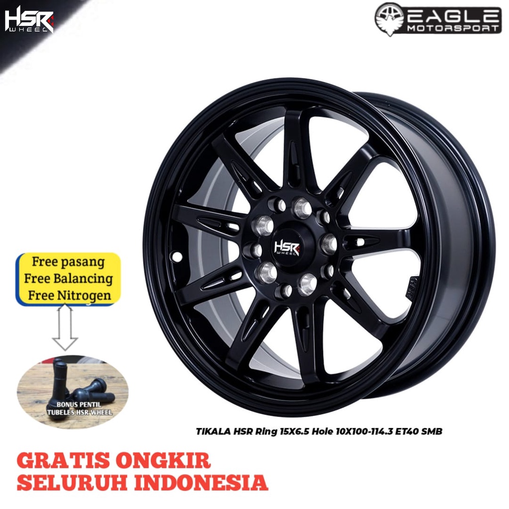 Jual Velg Mobil INNOVA TERIOS RUSH HSR TIKALA R15 Ring 15 Black