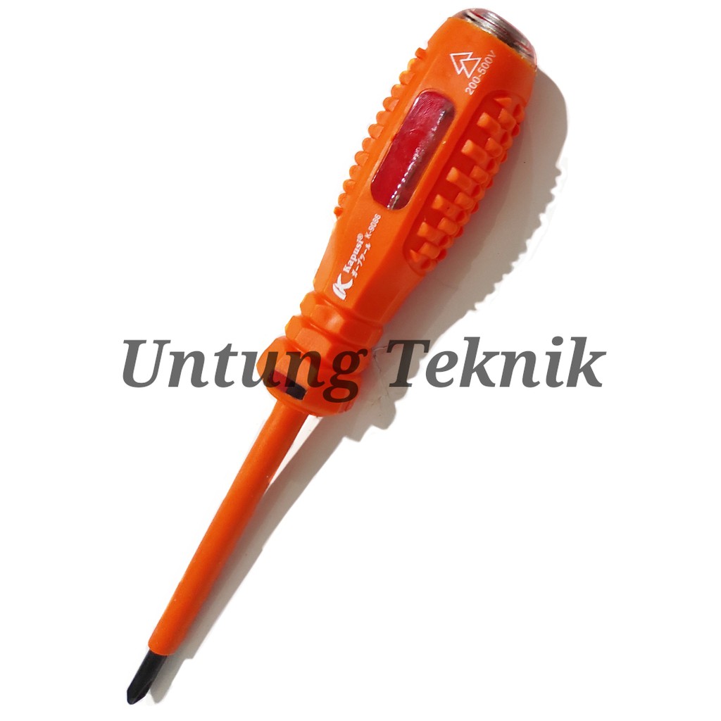 Jual Kapusi Obeng Test Pen Mini Heavy Duty Insulator Karet Shopee