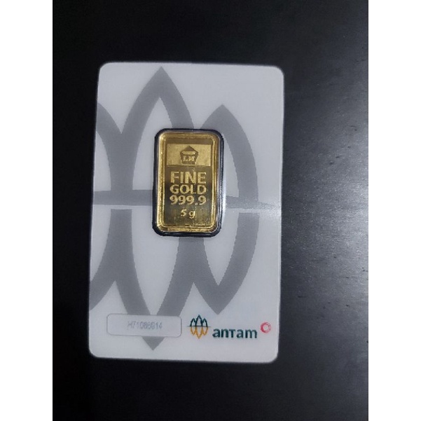 Jual LM Antam 5 Gram Logam Mulia Antam Emas Batangan Antam Shopee