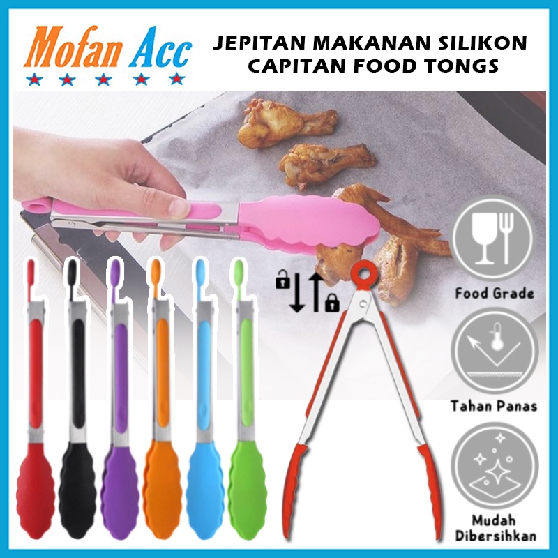 Jual Jepitan Penjepit Makanan Silicone Stainless Capitan Salad Buah