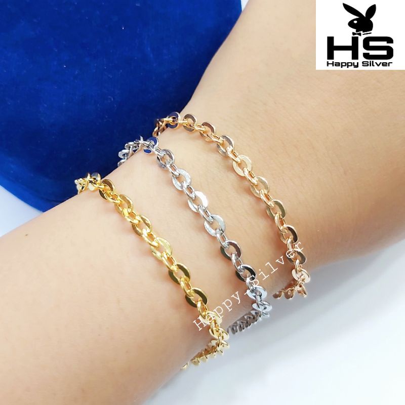 Jual Gelang Perak Asli Silver Lapis Emas Model Holo Perhiasan