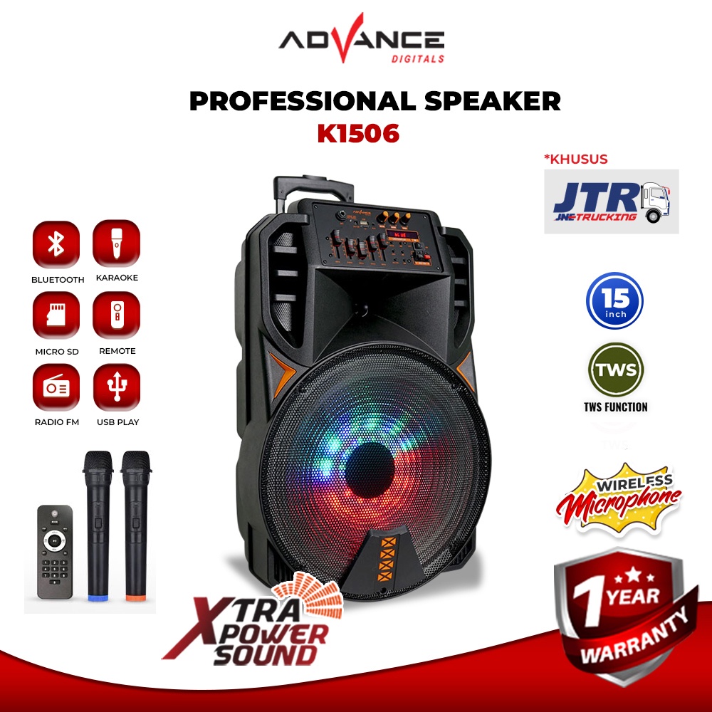 Jual Speaker Bluetooth Portable Advance K Inch Free Bh Mic