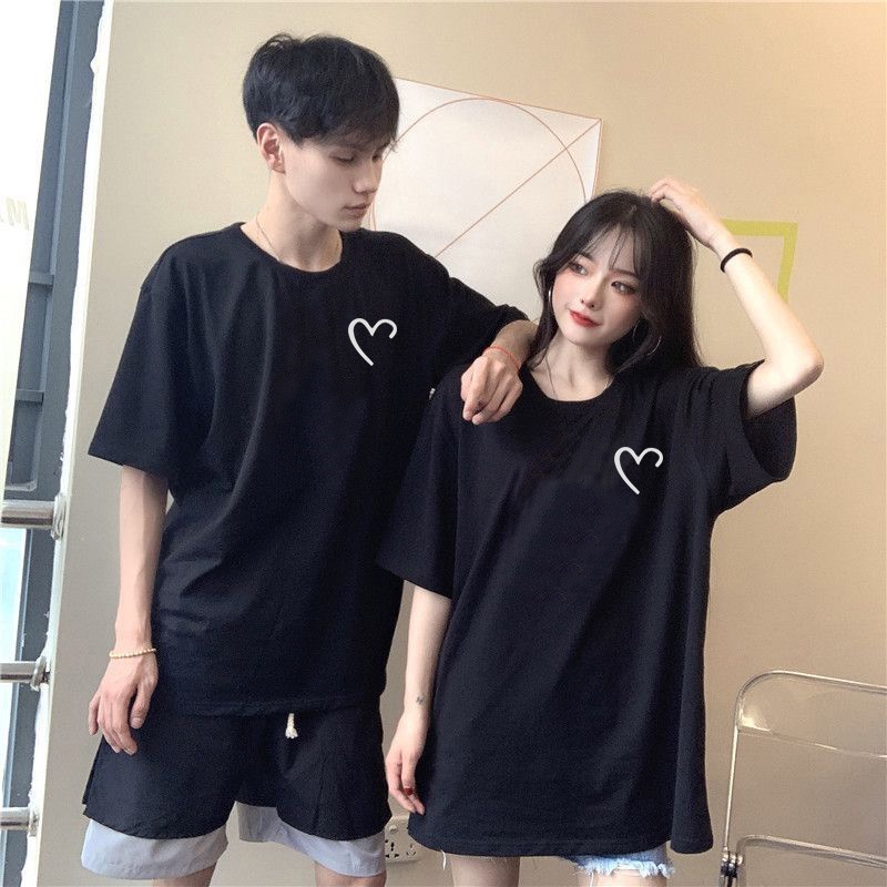 Jual Baju Kaos Distro Couple Cp Logo Love Cowok Cewek Katun Combed