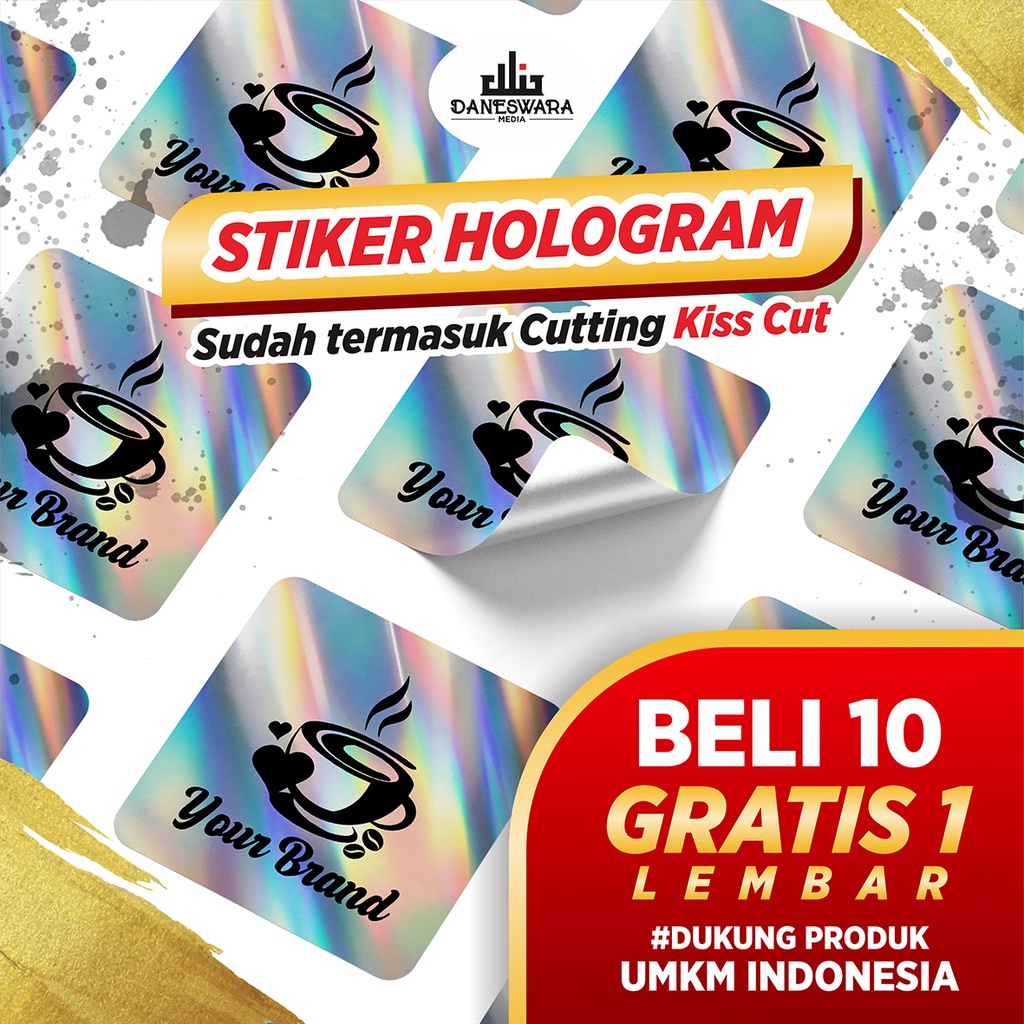 Jual Cetak Stiker Hologram Custom A Untuk Label Produk Anti Air