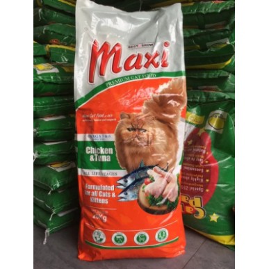 Jual Makanan Kucing MAXI Chicken Tuna Cat Food Karungan 20kg 20 Kg