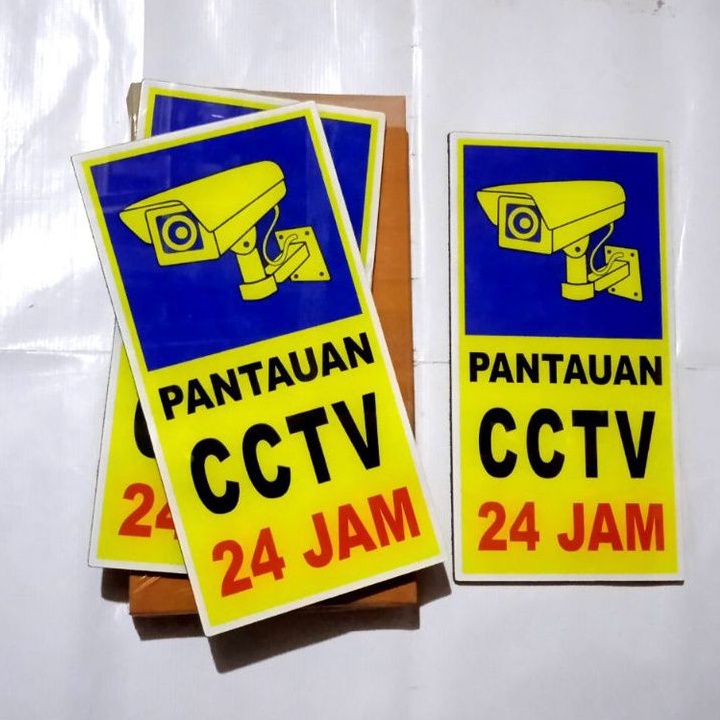 Jual Papan Akrilik Cctv Sign Board Pantaun Cctv Jam Shopee Indonesia