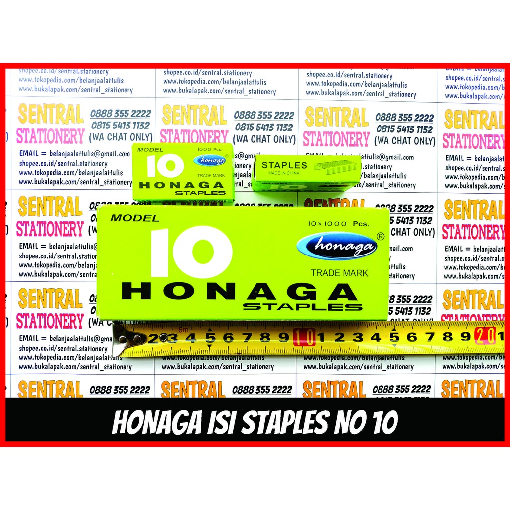 Jual Honaga Isi Staples Model No 10 Untuk Stapler Jepretan Hecter HD 10