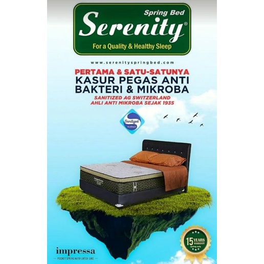 Jual Gratis Kirim Set Springbed Elite Serenity Impressa Pocket