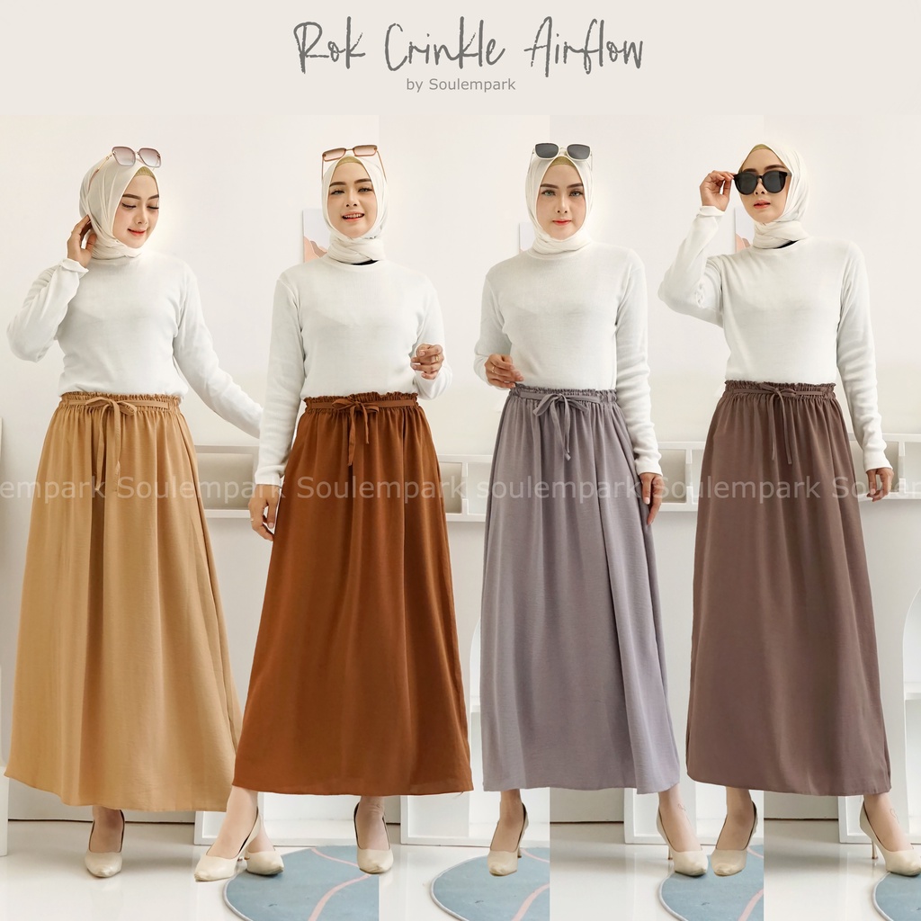 Jual Rok Crinkle Air Flow Daily Rok Rok Nyaman Rok Murah Rok