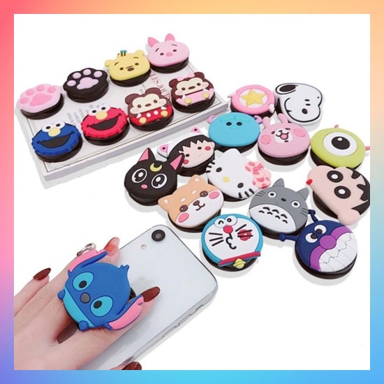 Jual Pop Socket HP 3D Karakter Cartoon Pop Socket 3D Aksesoris HP