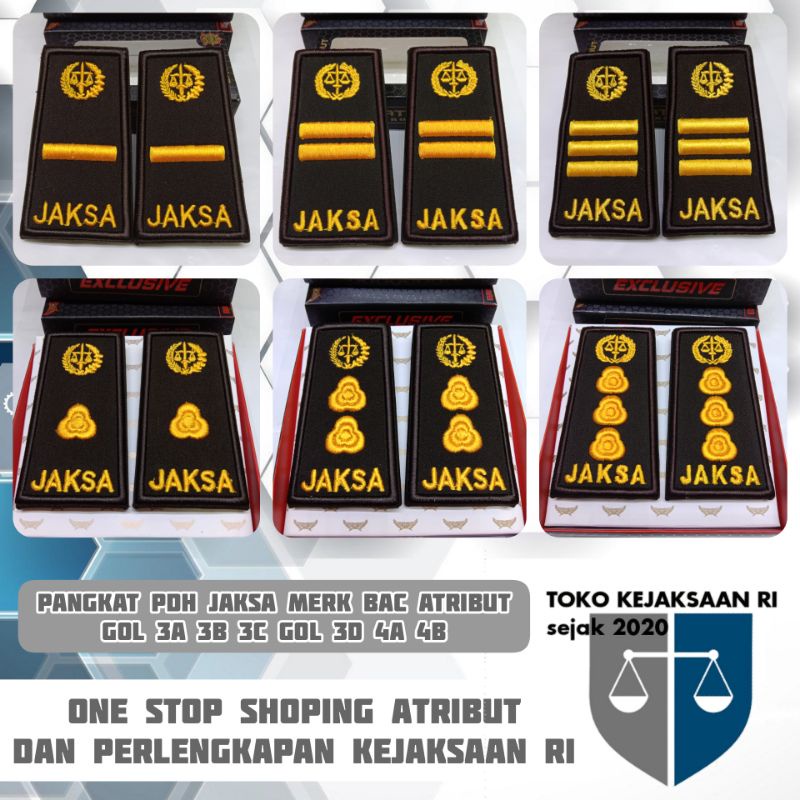 Jual Pangkat Pdh Jaksa Golongan 3A 3B 3C 3D 4A 4B Shopee Indonesia