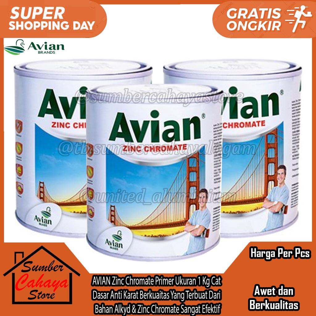 Jual Avian Zinc Chromate Primer Plamir Pelamir Ukuran Kg Kilo