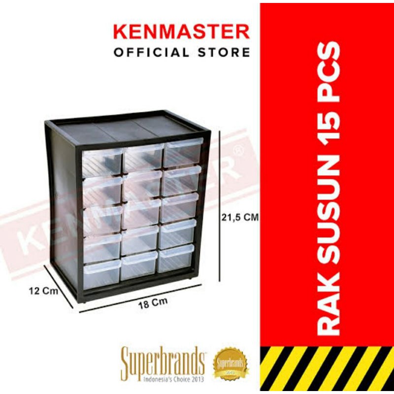 Jual Rak Susun Mini 15 Laci Kenmaster Rak Drawer Excel 15 Susun Rak