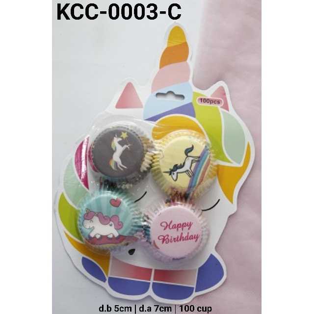 Jual Kcc C Packaging Kertas Cupcake Cup Motif Unicorn Kuda Poni