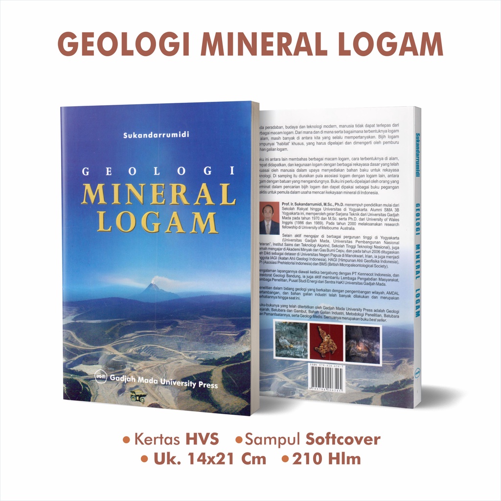 Jual Buku Belajar Geologi Mineral Logam Karya Sukandarrumidi Ugm Press