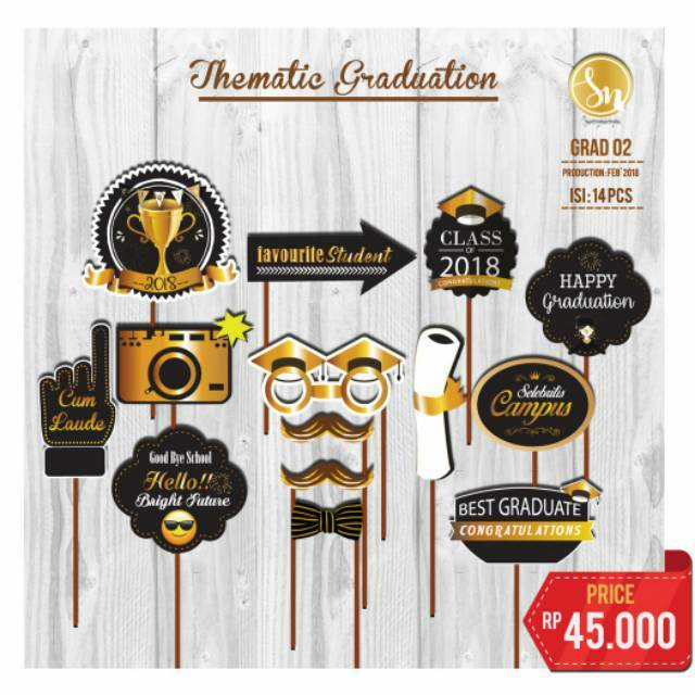 Jual Props Photobooth Graduations Grad Properti Foto Wisuda