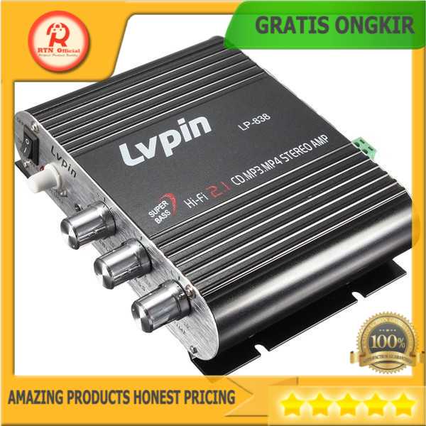 Jual Lvpin Ampli Mini Amplifier Speaker Aktif Stereo Treble Bass Hifi