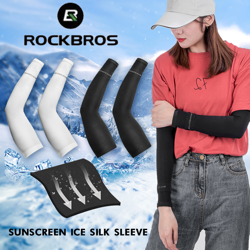 Jual Rockbros Sunscreen Ice Silk Sleeves Manset Tangan Olahraga Pria