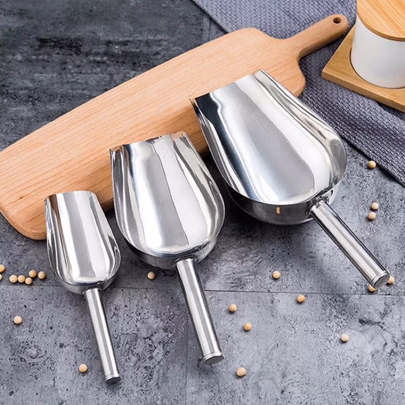 Jual Ice Shovel Scoop Stainless Sekop Es Batu Sendok Biji Kopi Kacang