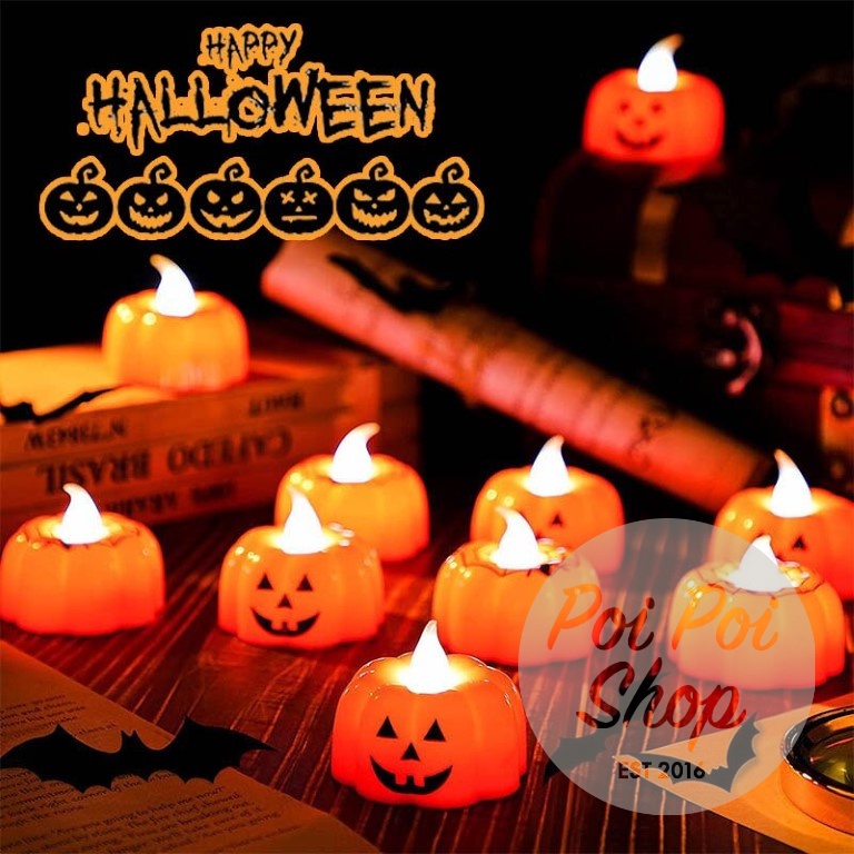 Jual Lampu Lilin Labu Pumpkin Lamp Lentera Halloween Hiasan Dekorasi