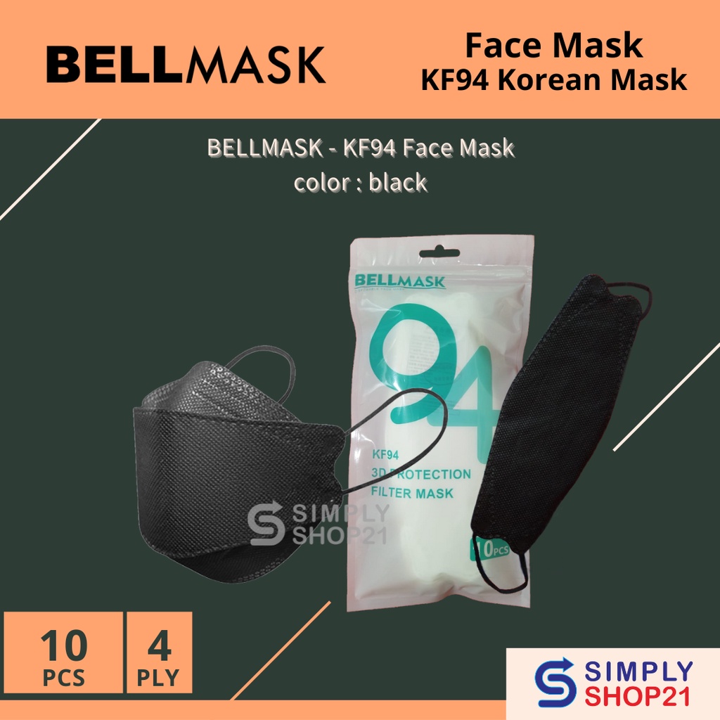 Jual Masker KF94 BELLMASK 3D Korean Face Mask 4 Ply 10pcs Shopee