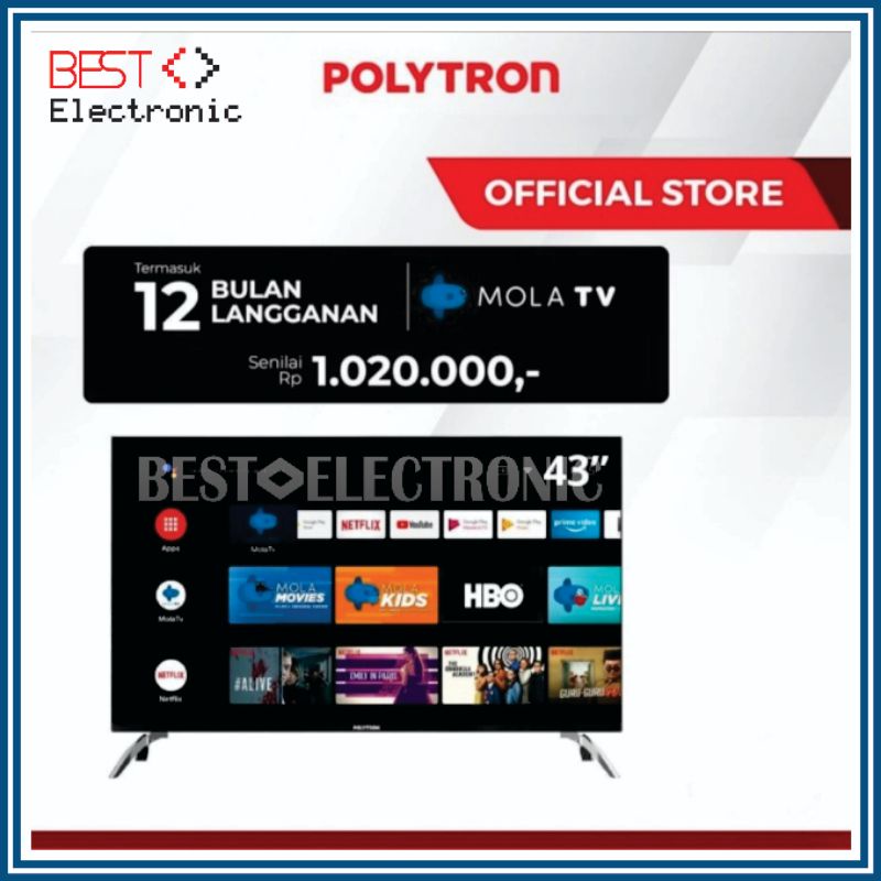 Jual Polytron Smart Android Tv Inch Pld Ag Shopee Indonesia