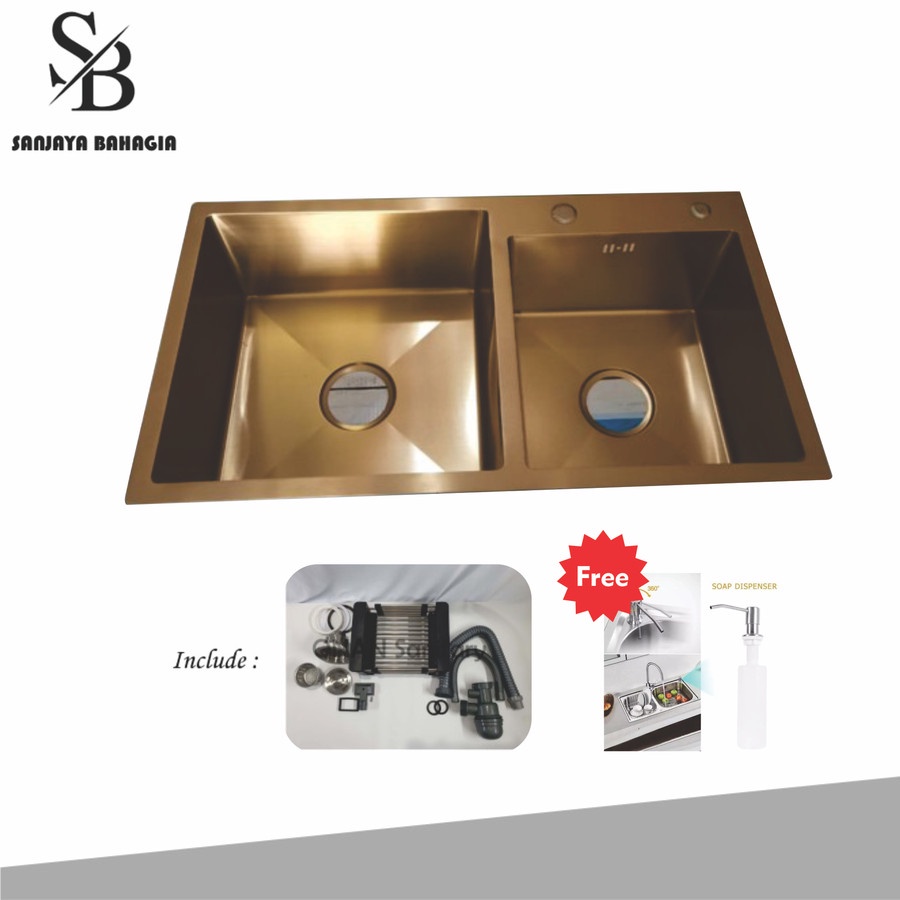 Jual Kitchen Sink Golden Hand Gold Bak Cuci Piring Stainless