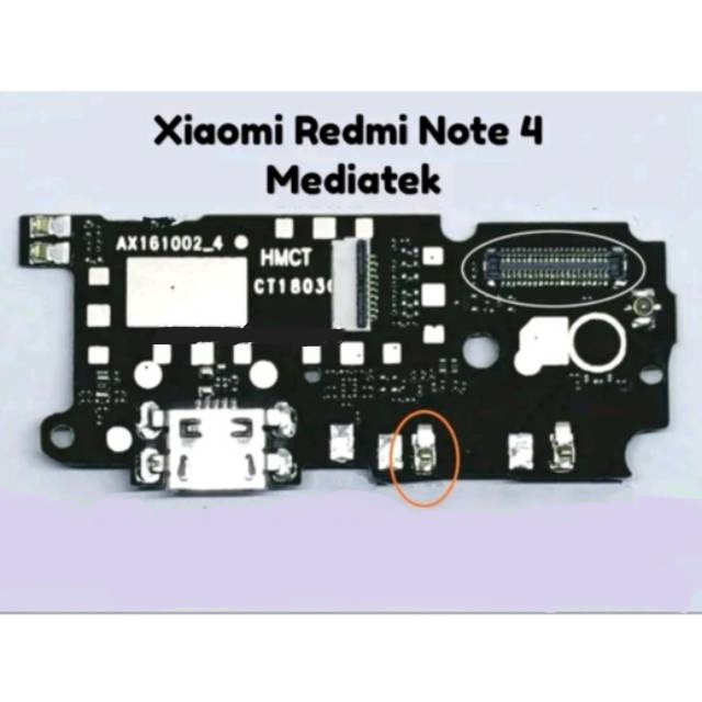 Jual Konektor Cas Conector Charger Xiaomi Redmi Note 4X MTK Mediatek