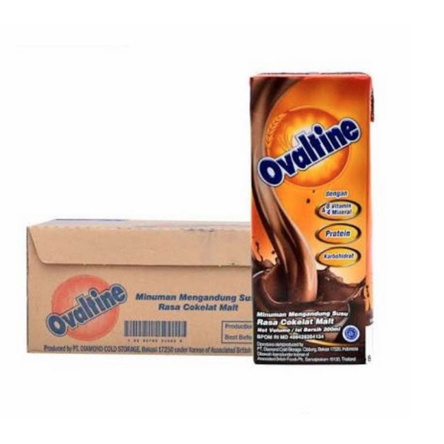 Jual Ovaltine Uht Coklat Malt Ml Dus Isi Pcs Shopee Indonesia