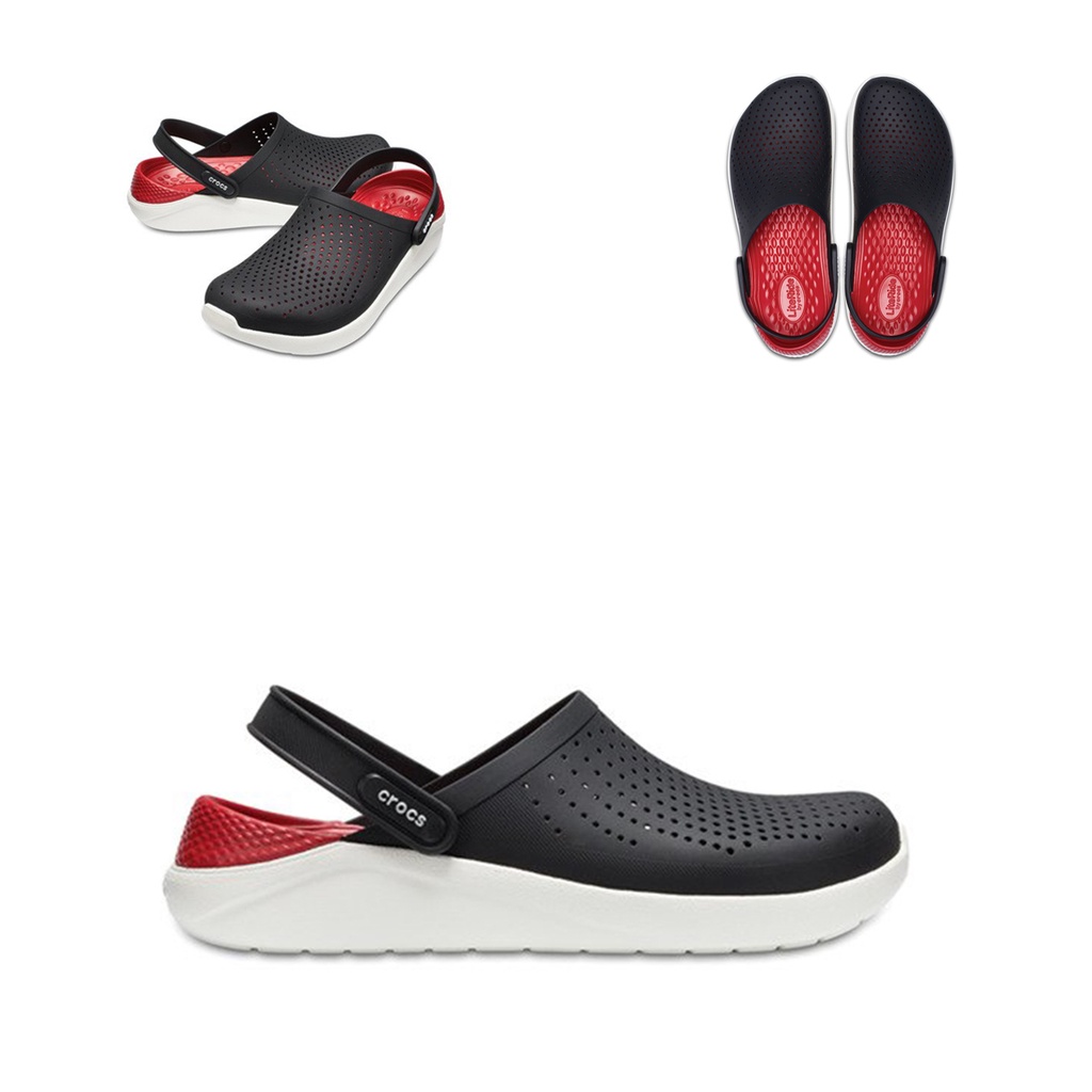 Jual Sandal Pria Dan Wanita Crocs Literide Clog Black Red Shopee