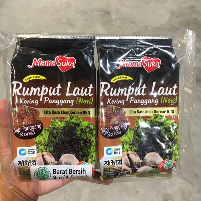 Jual Rumput Laut Kering Nori Panggang Mamasuka Pcs X Gram Shopee