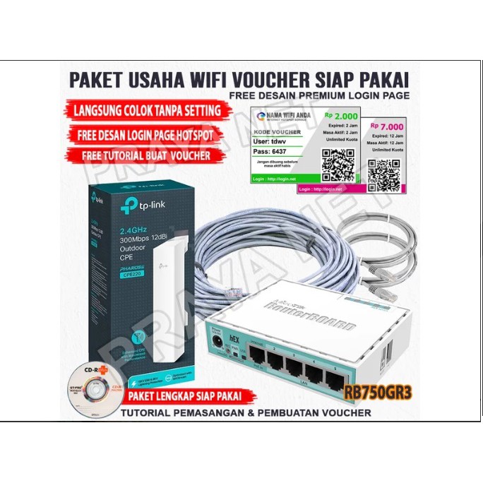 Jual Paket Rt Rw Net Lengkap Usaha Wifi Sistem Hotspot Voucher Full