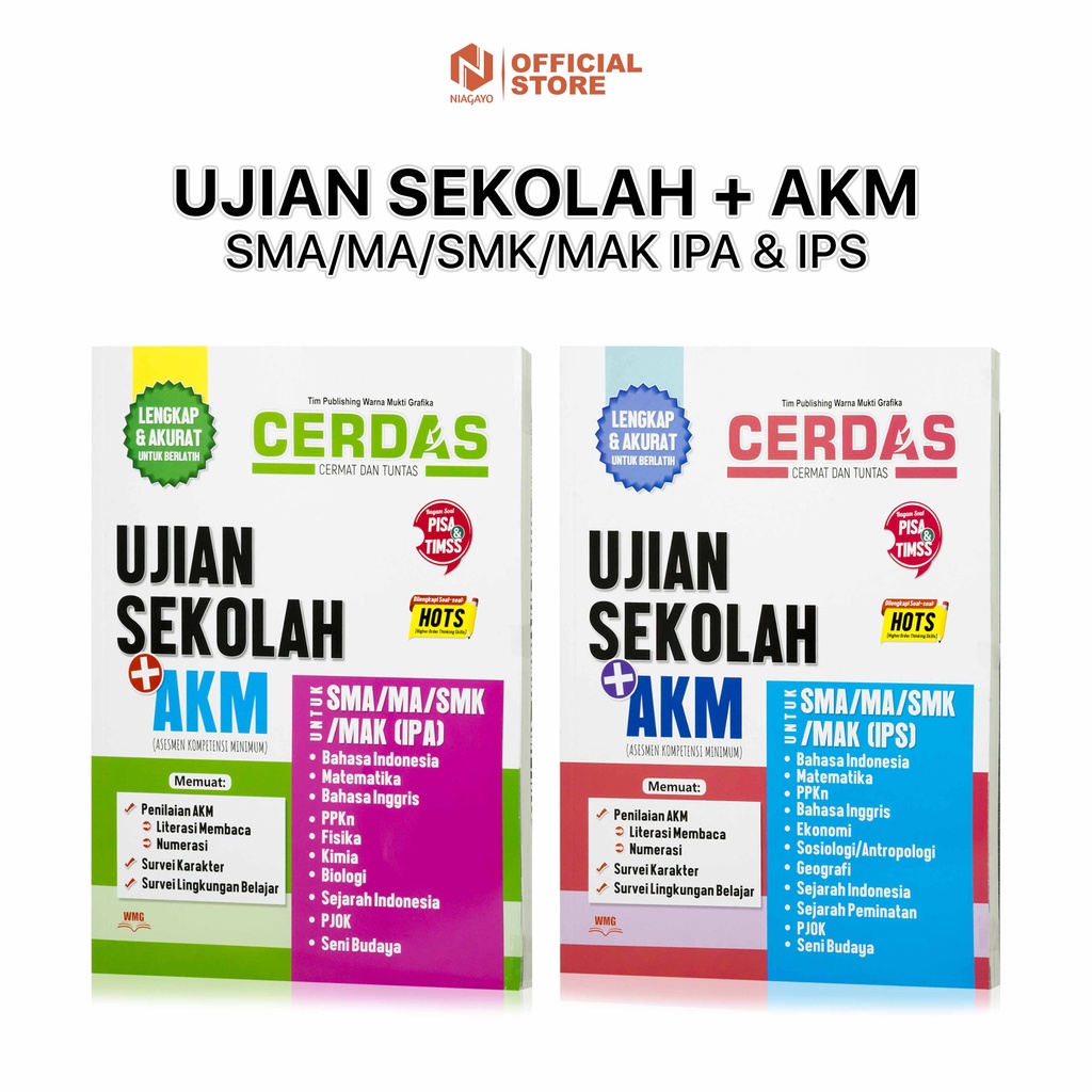 Jual Buku Akm Cerdas Ujian Sekolah Plus Akm Untuk Sma Ma Smk Mak