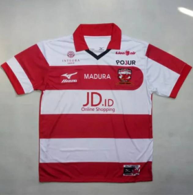 Jual Jersey Madura United Home 2017 AUTHENTIC Liga 1 Gojek Merah Putih