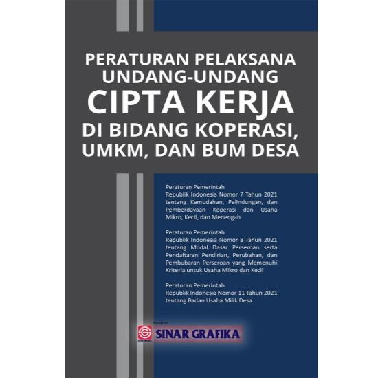 Jual Peraturan Pelaksana Uu Cipta Kerja Di Bidang Koperasi Umkm Bum