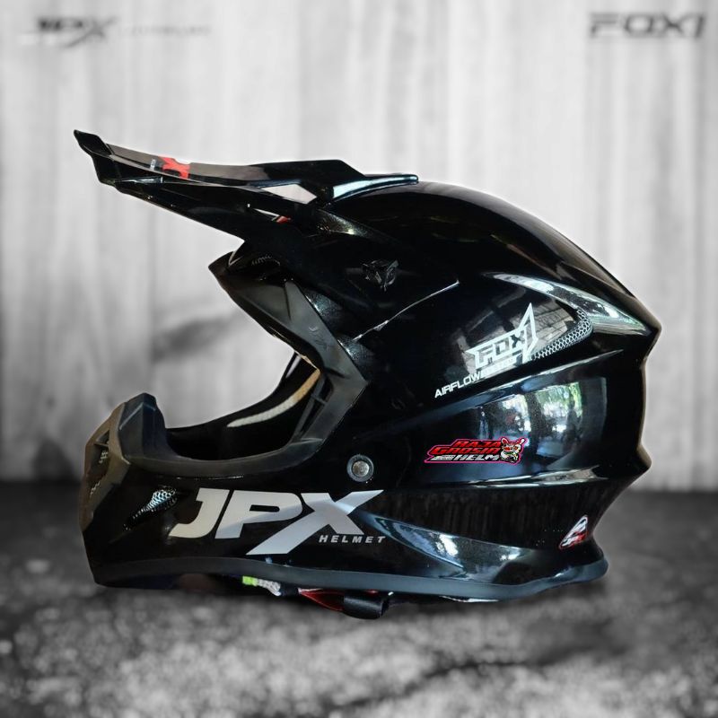 Jual Helm Jpx Cross Black Metalik Ori Helm Cross Jpx Fox Hitam Helm