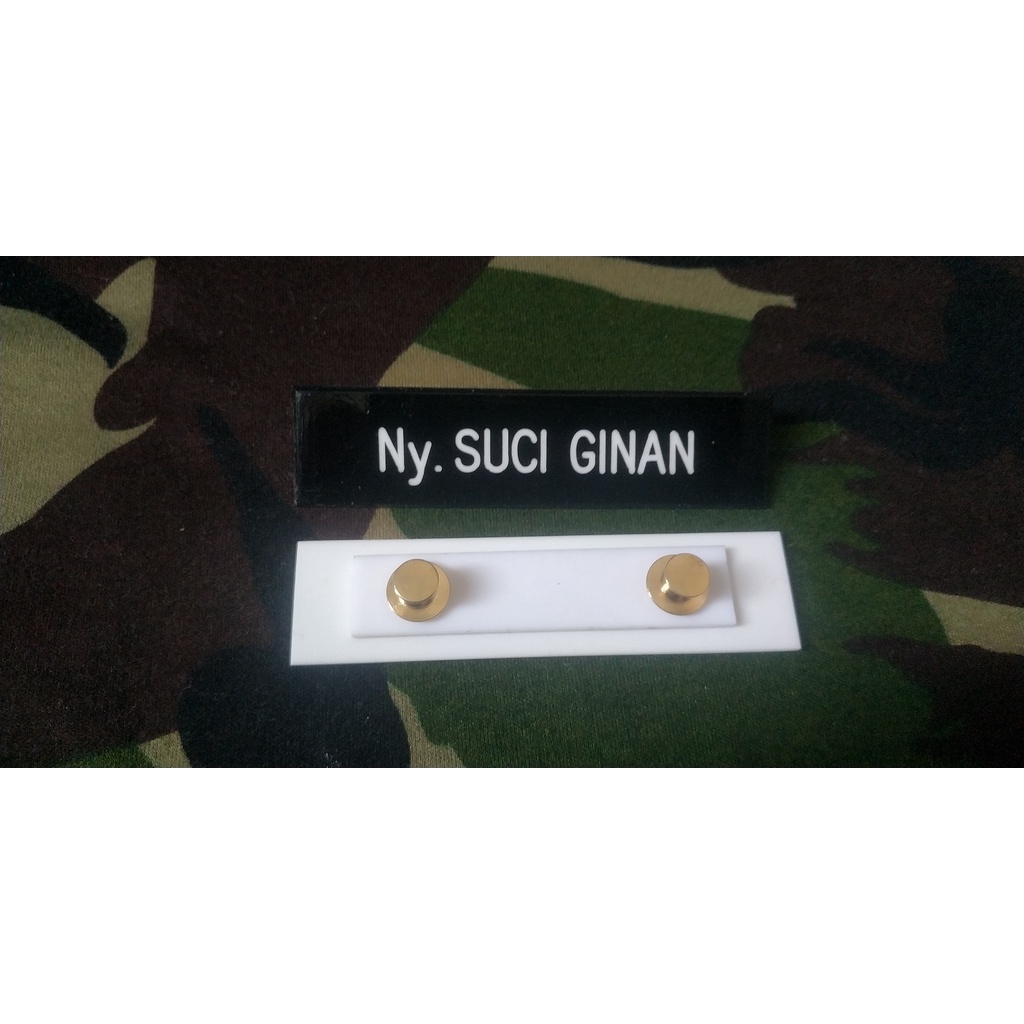 Jual Papan Nama Name Tag Persit Grafir Paku Jambu Shopee Indonesia