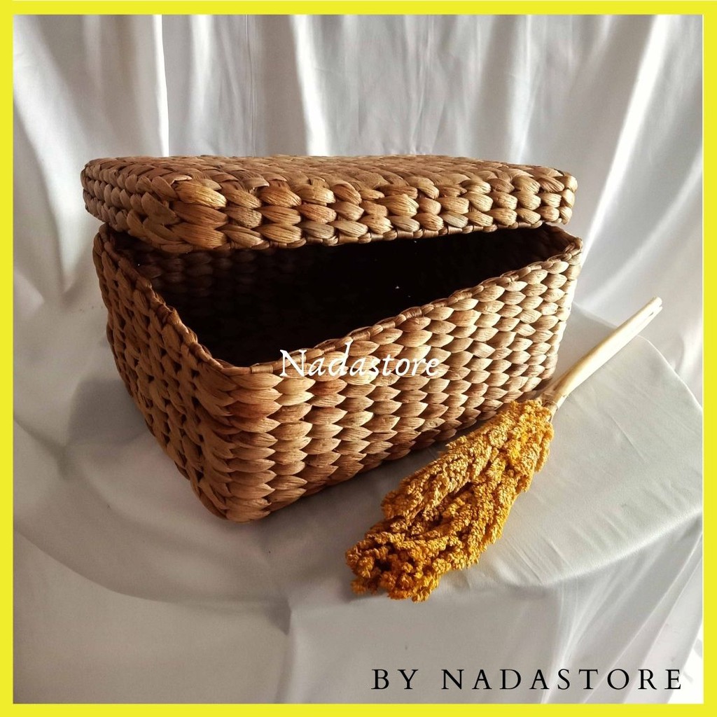 Jual Nadastore Storage Box Keranjang Enceng Gondok Serbaguna Dengan