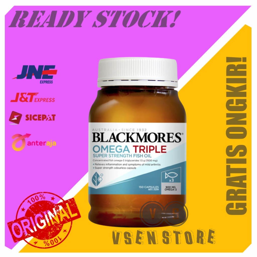 Jual Blackmores Fish Oil Omega Triple Strength Isi Capsul