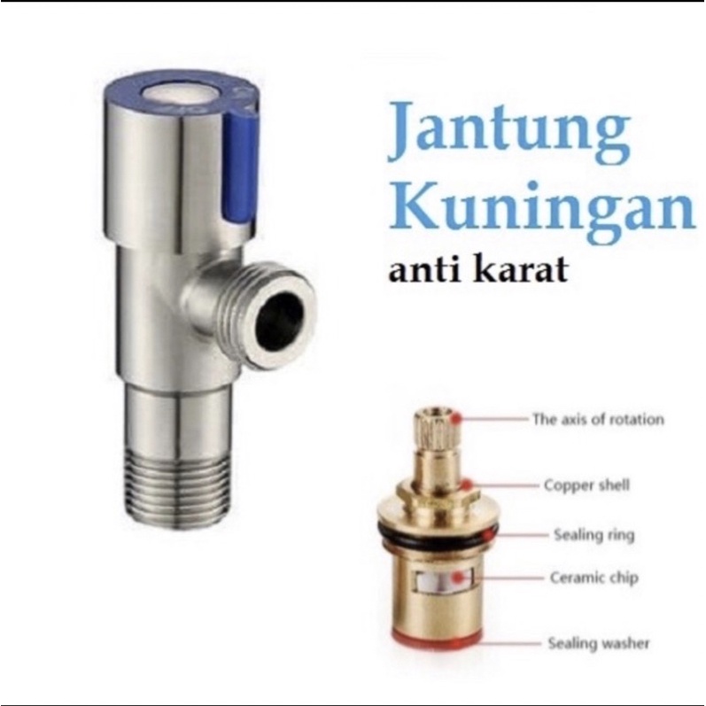 Jual Stop Kran Stainless Sus Stopkran Sus Kran Shower Toilet