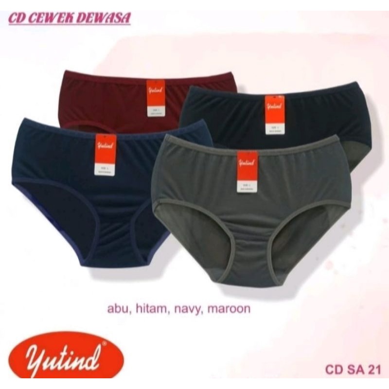 Jual Celana Dalam Wanita Polos Panty Cd Bahan Halus Nyaman Esse Yutind