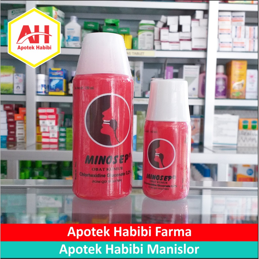 Jual MINOSEP OBAT KUMUR 0 2 60 ML DAN 150 ML SARIAWAN BAU MULUT