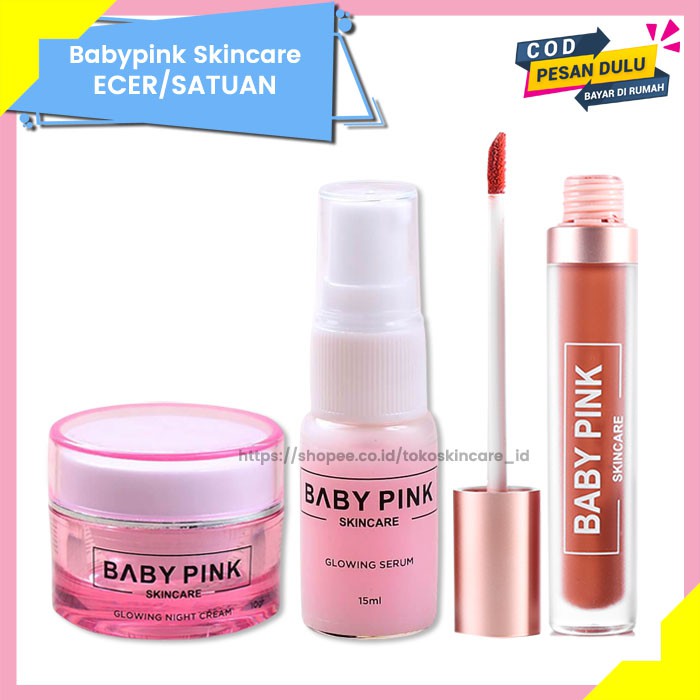 Jual Glowing Night Cream Glowing Serum Babylip Nude Love Baby Pink