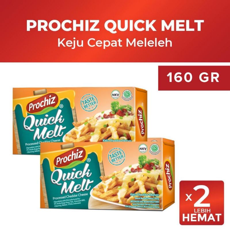 Jual Keju Prochiz Quick Melt 160g Isi 2 Exp April 2023 Shopee Indonesia