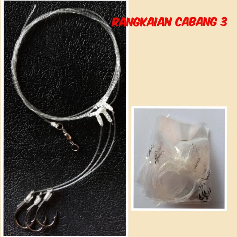 Jual Rangkaian Pancing Cabang 3 Kail Besar Shopee Indonesia